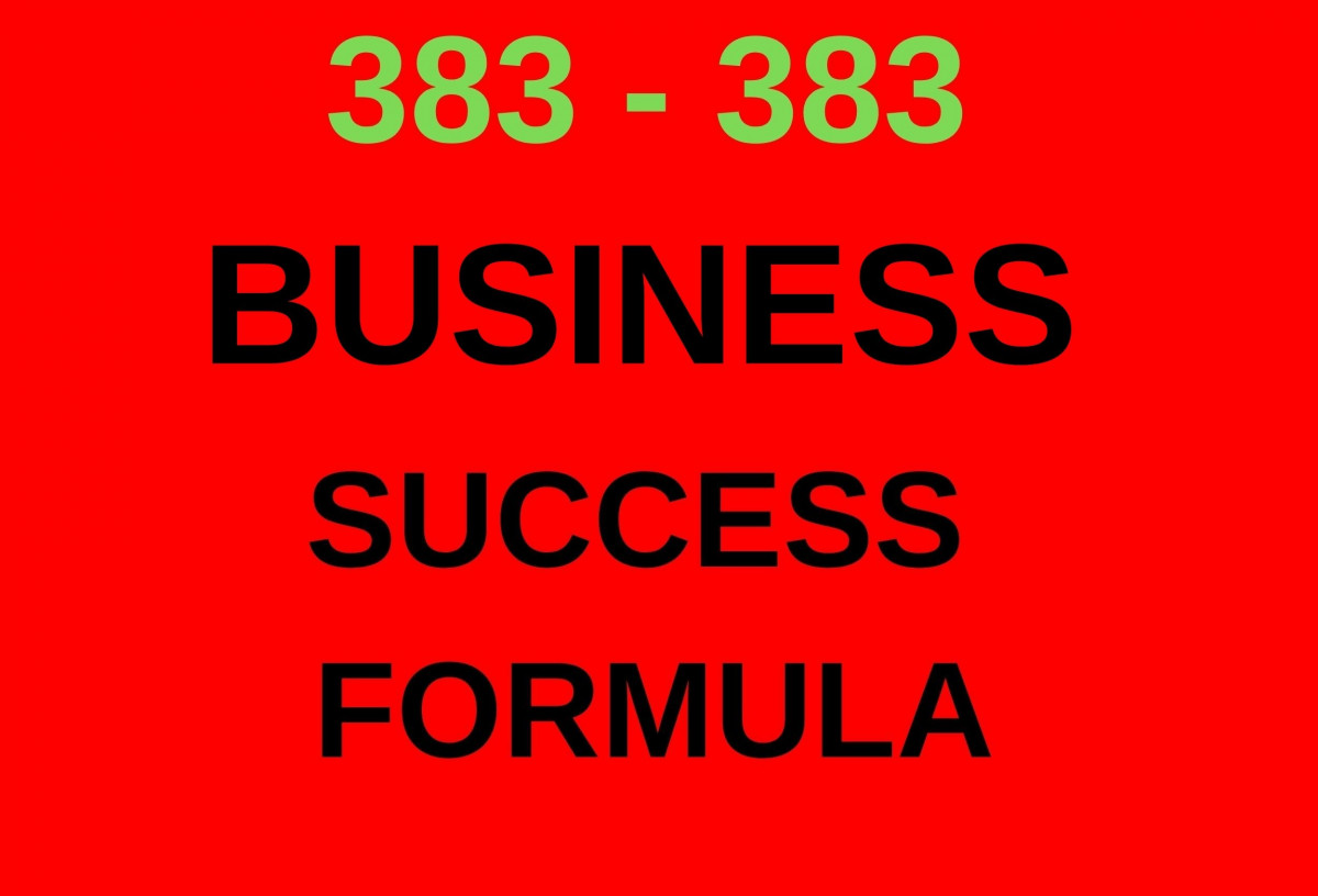 383-383 – Formula Of Business Success - infinite profit - school of marketing